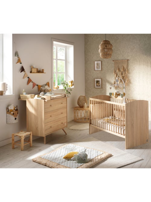 Cameretta completa Access, letto 120x60cm e cassettiera - Quercia - SAUTHON - Kiabi