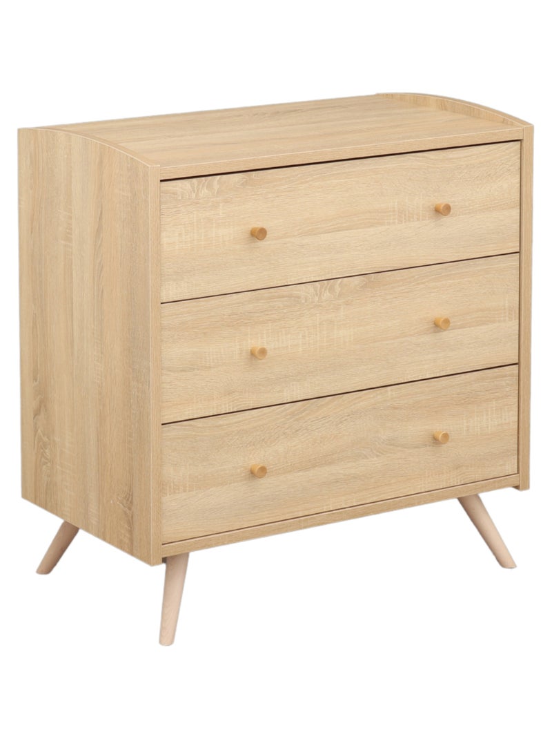 Cameretta completa Access, letto 120x60cm e cassettiera - Quercia - SAUTHON Marrone - Kiabi