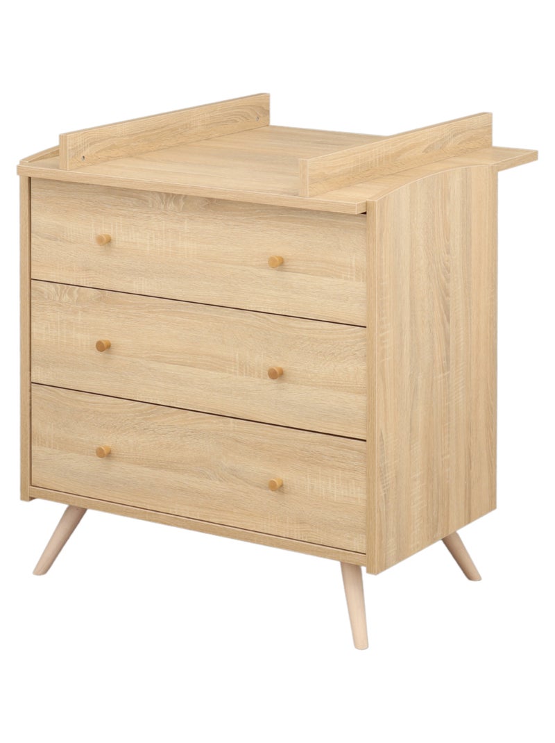 Cameretta completa Access, letto 120x60cm e cassettiera - Quercia - SAUTHON Marrone - Kiabi
