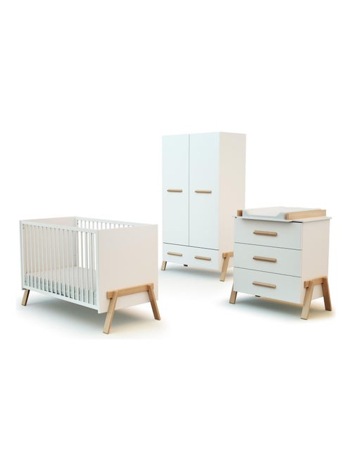 Cameretta completa bambini lettino, fasciatoio e armadio canaille - Kiabi