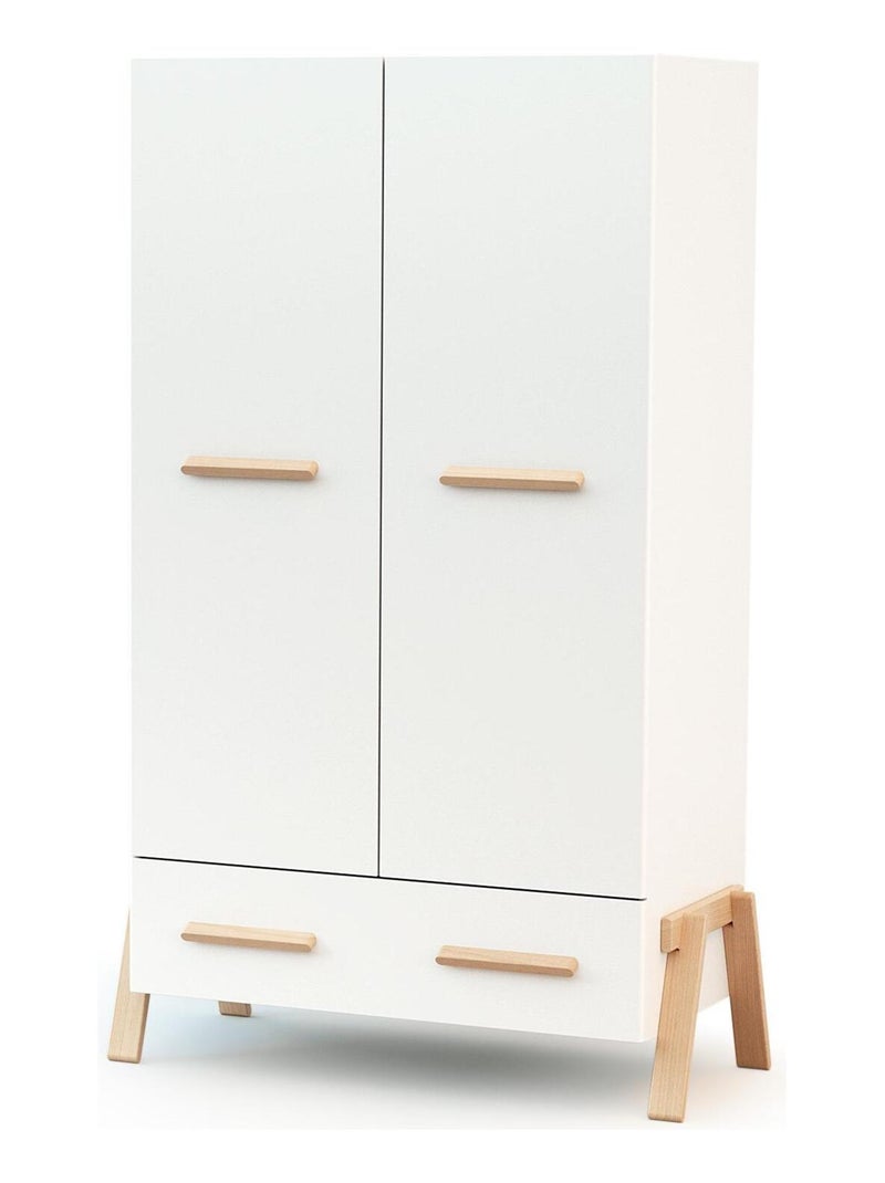 Cameretta completa bambini lettino, fasciatoio e armadio canaille Beige/Bianco - Kiabi