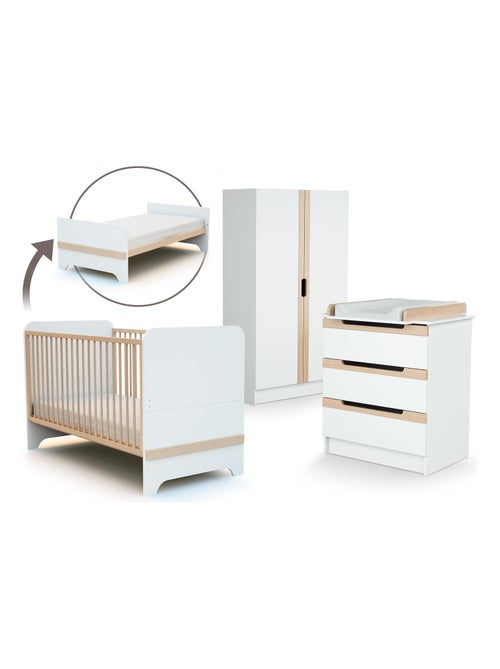 Cameretta completa bambini lettino, fasciatoio e armadio CARROUSEL - Kiabi