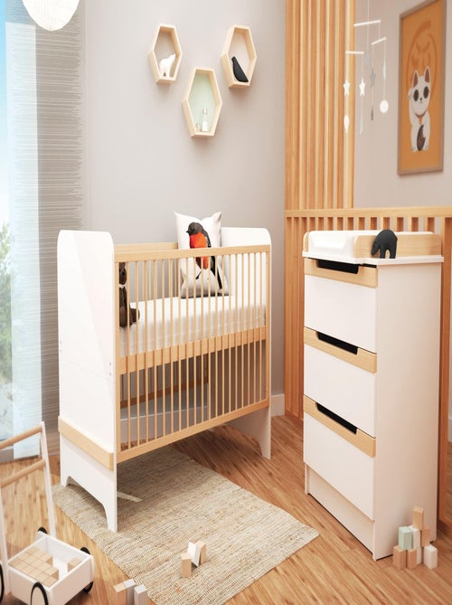 Cameretta completa bambini lettino, fasciatoio e armadio CARROUSEL - Kiabi