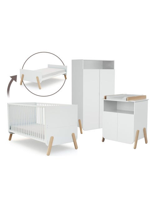 Cameretta completa bambini lettino, fasciatoio e armadio PIRATE - Kiabi