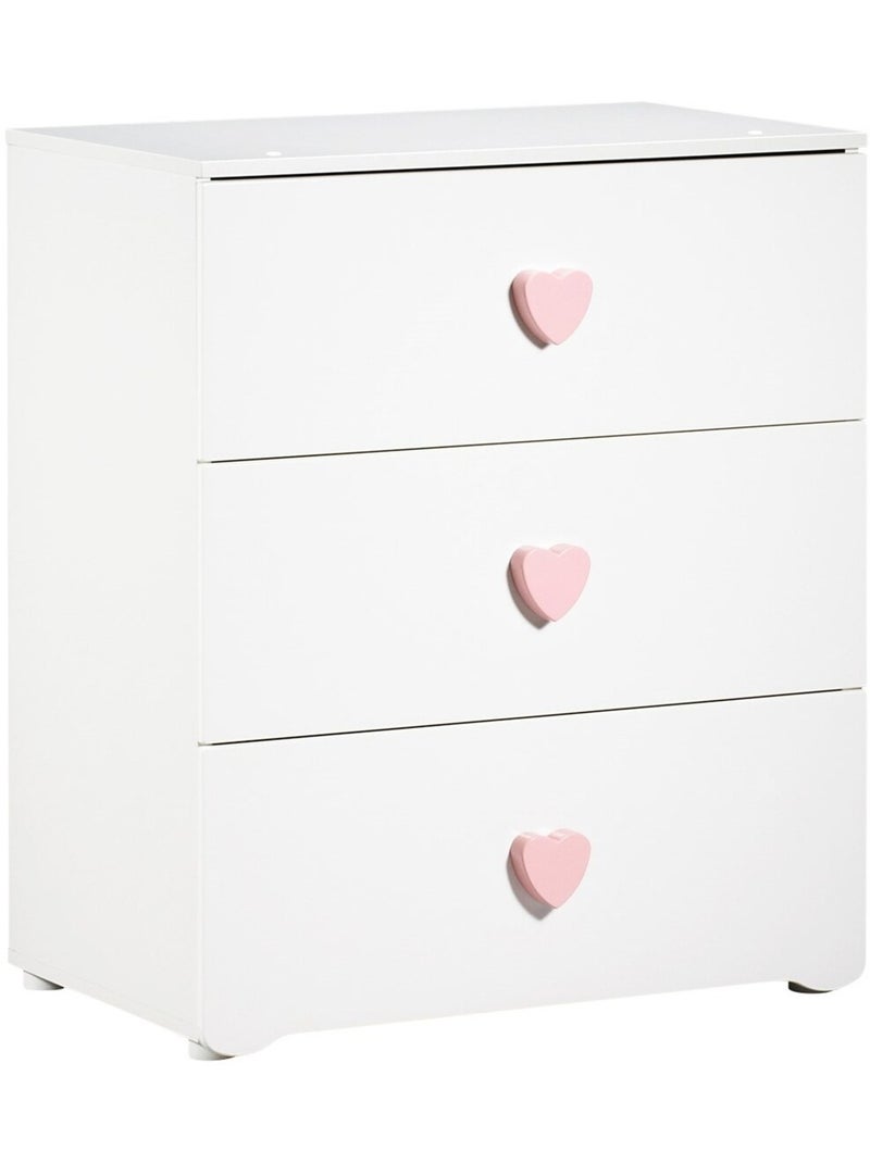 Cameretta completa con letto 120x60cm e - BABYPRICE Bianco Rosa - Kiabi