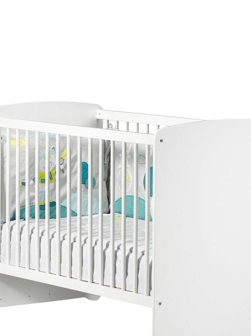 Cameretta completa di letto 120x60cm, cassettiera coprifasciatoio e armadio a 2 - BABYPRICE Bianco - Kiabi