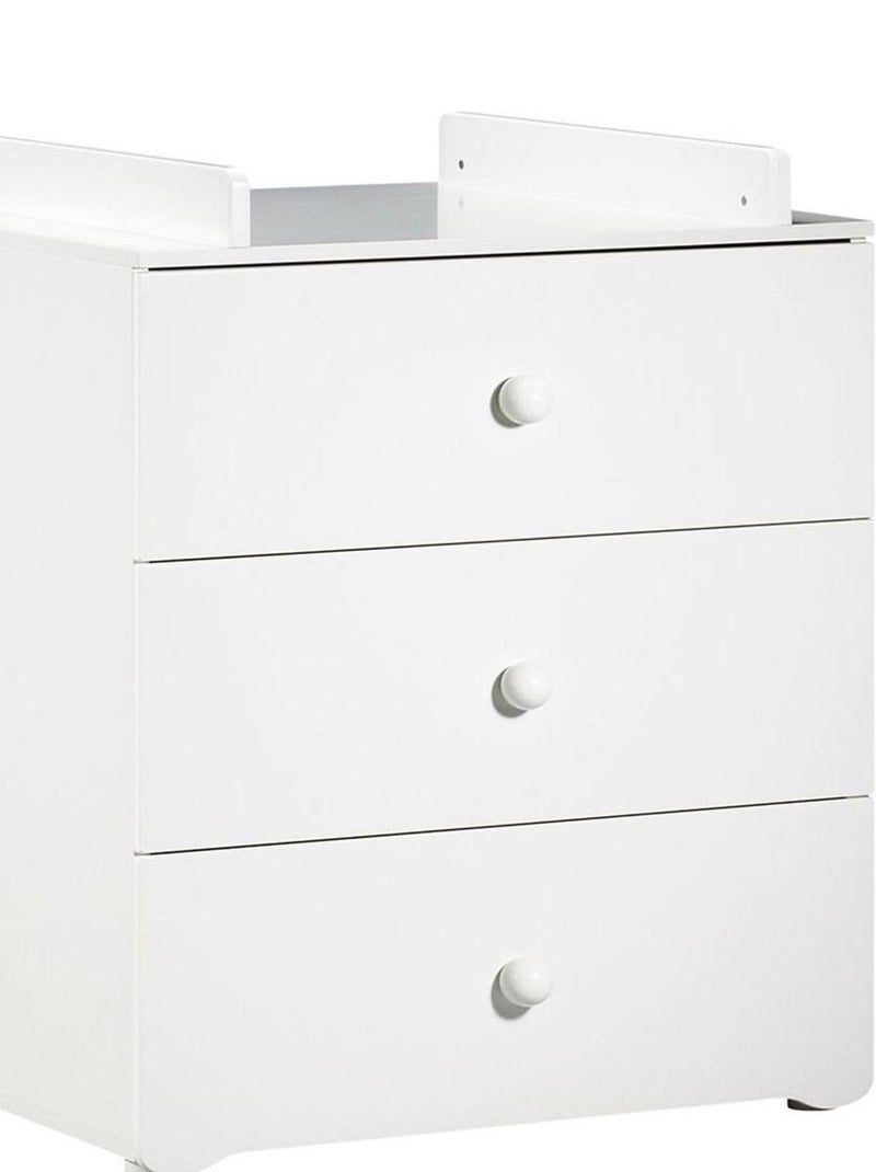 Cameretta completa di letto 120x60cm, cassettiera coprifasciatoio e armadio a 2 - BABYPRICE Bianco - Kiabi