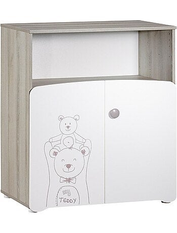 Cameretta completa; letto 120x60, cassettiera e armadio in legno - BABYPRICE