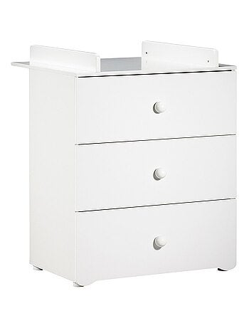 Cameretta completa per bebé con lettino 120x60 con sbarre e cassettiera fasciatoio a tre - BABYPRICE