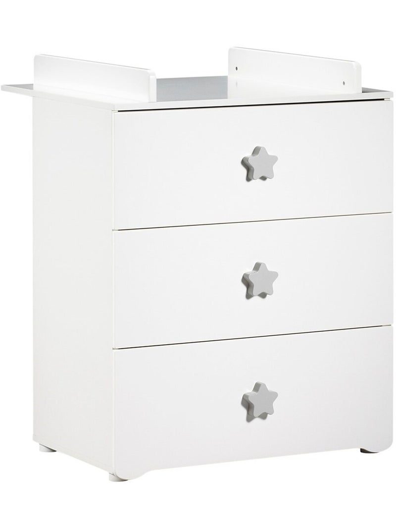Cameretta completa per bebé con lettino 120x60 con sbarre e cassettiera fasciatoio a tre - BABYPRICE Grigio - Kiabi