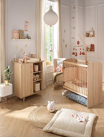 Cameretta completa per bebé: lettino 120x60 e cassettiera - SAUTHON