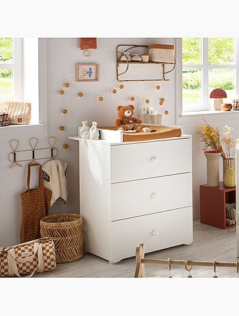 Cameretta completa per neonato con lettino 120x60 e cassettiera fasciatoio a tre - BABYPRICE