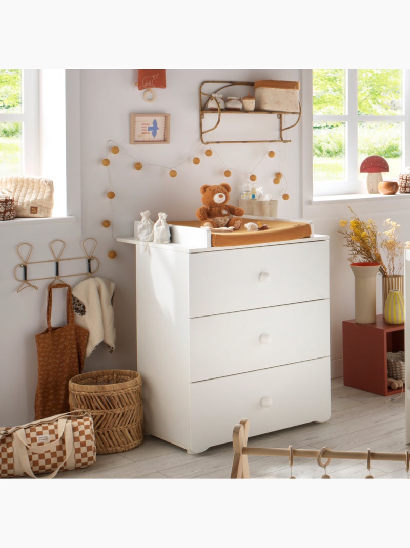 Cameretta completa per neonato con lettino 120x60 e cassettiera fasciatoio a tre - BABYPRICE Bianco - Kiabi