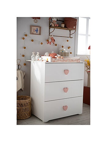 Cameretta completa per neonato con lettino 120x60 e cassettiera fasciatoio a tre - BABYPRICE