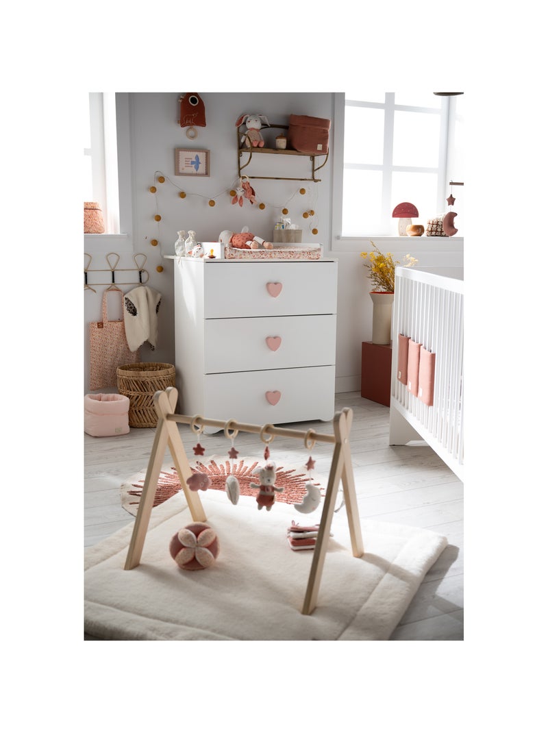 Cameretta completa per neonato con lettino 120x60 e cassettiera fasciatoio a tre - BABYPRICE Rosa - Kiabi