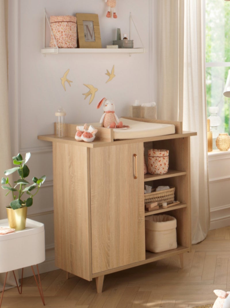 Cameretta completa per neonato: lettino 120x60, cassettiera con fasciatoio e armadio con - SAUTHON Beige - Kiabi