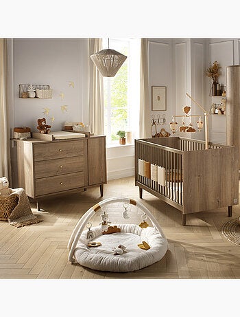 Cameretta evolutiva Mokka, letto evolutivo 140x70 e cassettiera - Chêne - SAUTHON