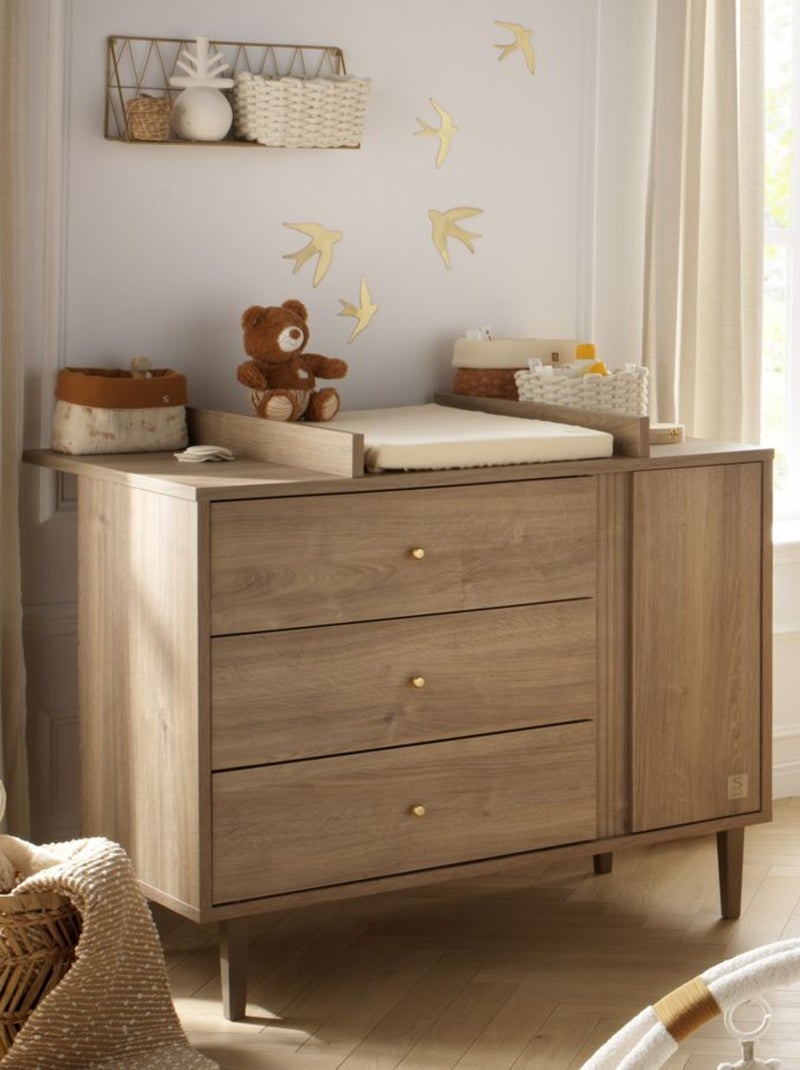 Cameretta evolutiva Mokka, letto evolutivo 140x70 e cassettiera - Chêne - SAUTHON Marrone - Kiabi