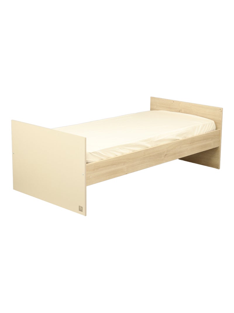 Cameretta Mélinée, letto trasformabile 120x60 cm e fasciatoio a 3 cassetti - Rovere - SAUTHON Beige - Kiabi
