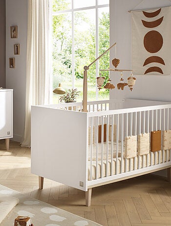 Cameretta Paloma, letto 140x70 trasformabile e cassettiera fasciatoio a 3 cassetti e 1 - SAUTHON