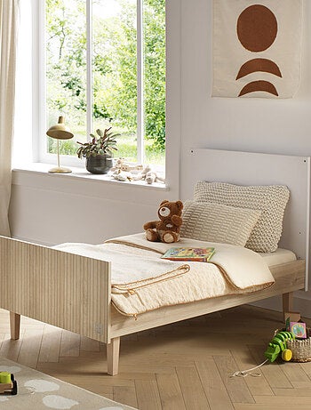 Cameretta Paloma, letto 140x70 trasformabile e cassettiera fasciatoio a 3 cassetti e 1 - SAUTHON