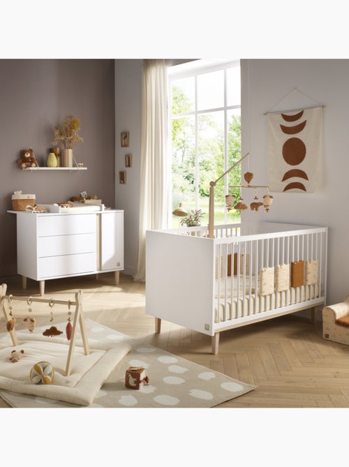 Cameretta Paloma, letto 140x70 trasformabile e cassettiera fasciatoio a 3 cassetti e 1 - SAUTHON - Kiabi