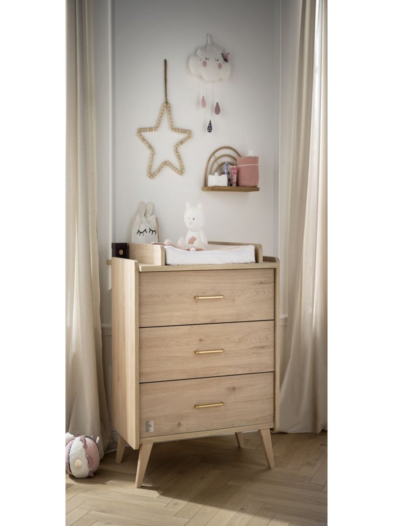 Cameretta trasformabile Arty, letto 140x70cm e unità di cambio - Rovere - SAUTHON Marrone - Kiabi