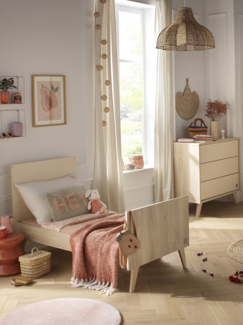 Cameretta trasformabile Mélinée, letto 140x70 trasformabile e fasciatoio a 3 cassetti - - SAUTHON Beige - Kiabi