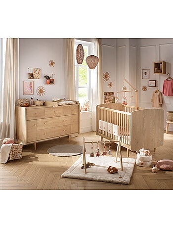 Cameretta trasformabile My Love, letto 140x70 trasformabile e cassettiera - Rovere - SAUTHON