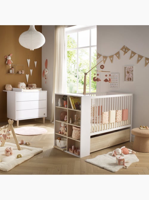 Cameretta trasformabile Paloma, letto trasformabile 120x60 e fasciatoio a 3 cassetti - - SAUTHON - Kiabi