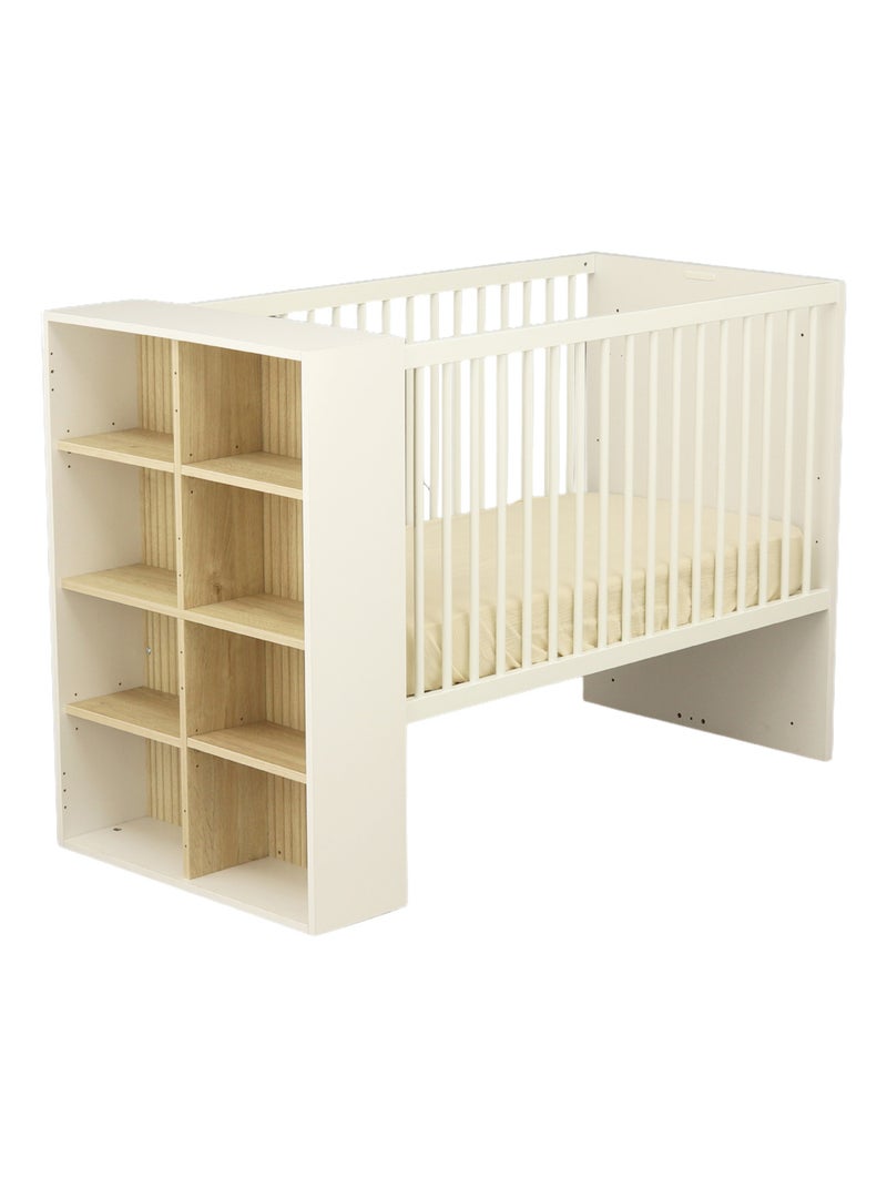 Cameretta trasformabile Paloma, letto trasformabile 120x60 e fasciatoio a 3 cassetti - - SAUTHON Bianco - Kiabi