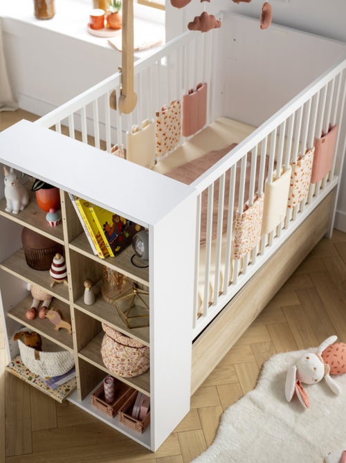 Cameretta trasformabile Paloma, letto trasformabile 120x60 e fasciatoio a 3 cassetti - - SAUTHON - Kiabi