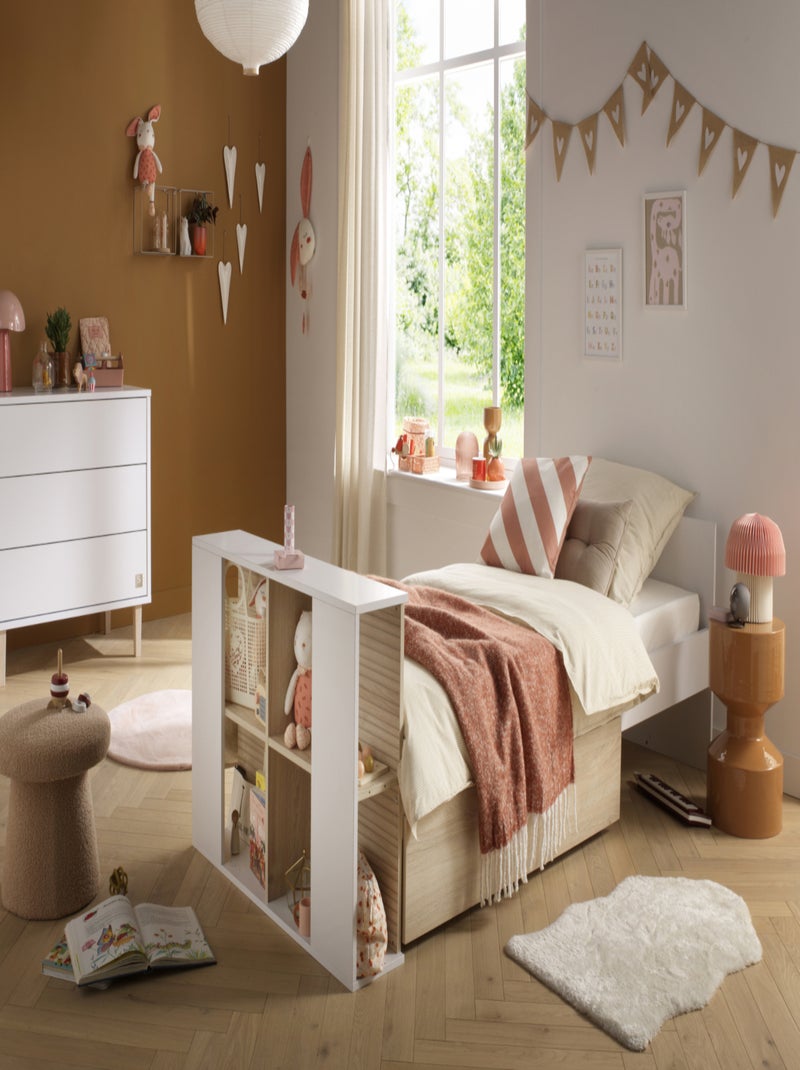 Cameretta trasformabile Paloma, letto trasformabile 120x60 e fasciatoio a 3 cassetti - - SAUTHON Bianco - Kiabi