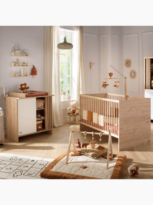 Cameretta trasformabile Tokyo, letto trasformabile 140x70 e cassettiera Claustra - Chêne - SAUTHON - Kiabi