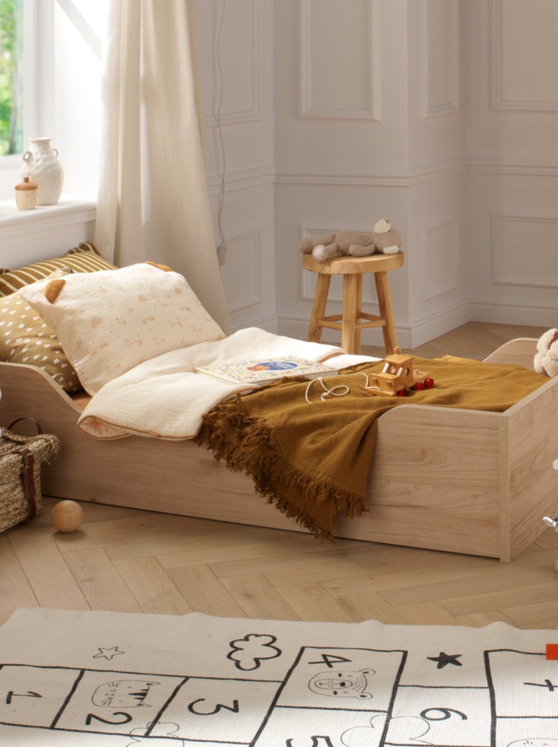 Cameretta trasformabile Tokyo, letto trasformabile 140x70 e cassettiera Claustra - Chêne - SAUTHON Bianco Marrone - Kiabi