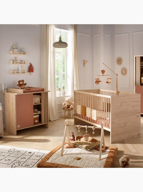 Cameretta trasformabile Tokyo, letto trasformabile 140x70 e cassettiera Claustra - Chêne - SAUTHON - Kiabi