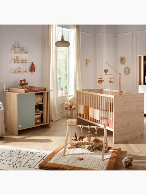 Cameretta trasformabile Tokyo, letto trasformabile 140x70 e cassettiera Claustra - Chêne - SAUTHON - Kiabi