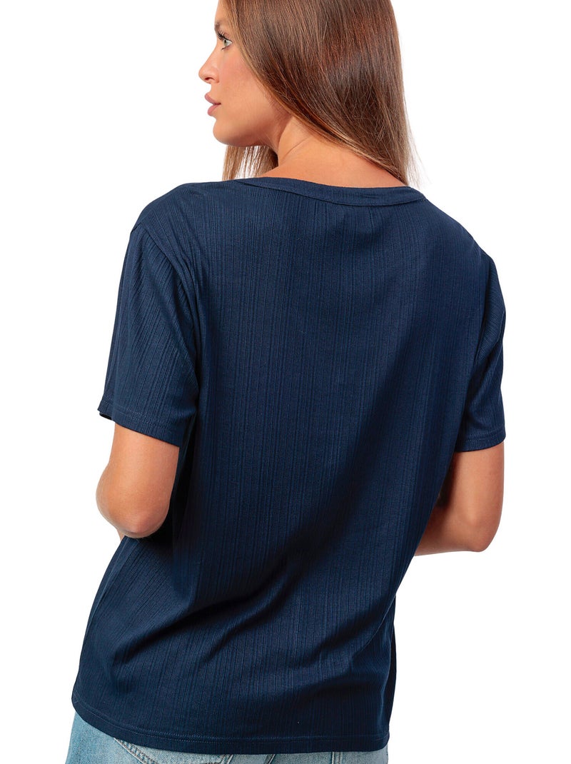 Camicetta a maniche corte da donna ADMAS Blu marino - Kiabi