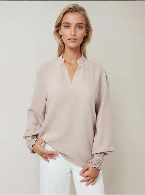 Camicetta a maniche lunghe con scollo a V - Kiabi Camicetta a maniche lunghe con scollo a V - Kiabi