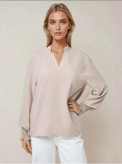 Camicetta a maniche lunghe con scollo a V - Kiabi Camicetta a maniche lunghe con scollo a V - Kiabi