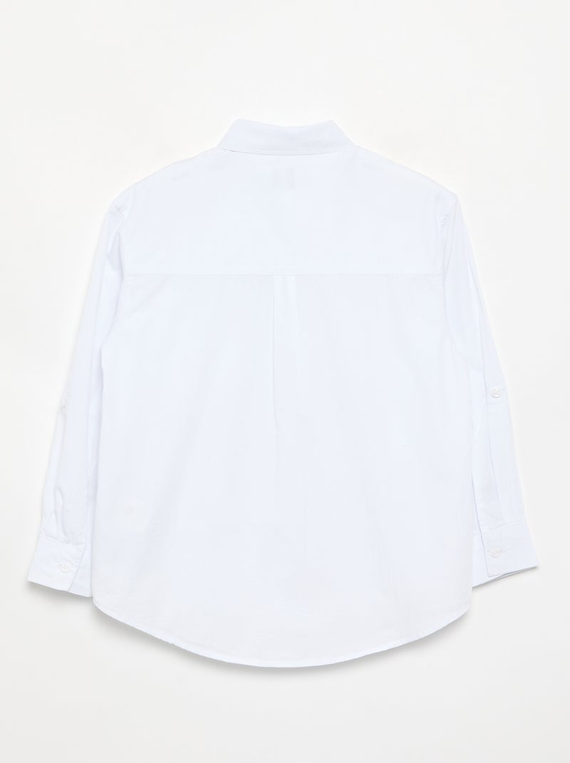 Camicetta a maniche lunghe in cotone Bianco - Kiabi