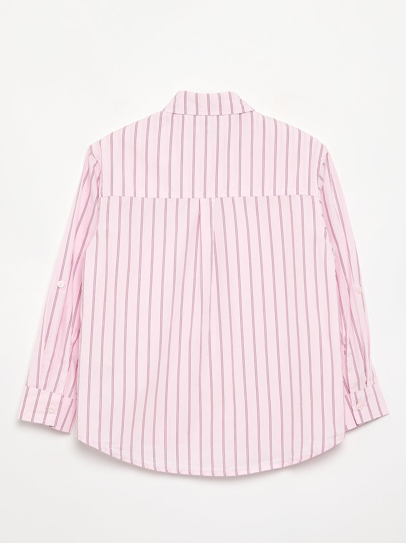 Camicetta a maniche lunghe in cotone Rosa - Kiabi