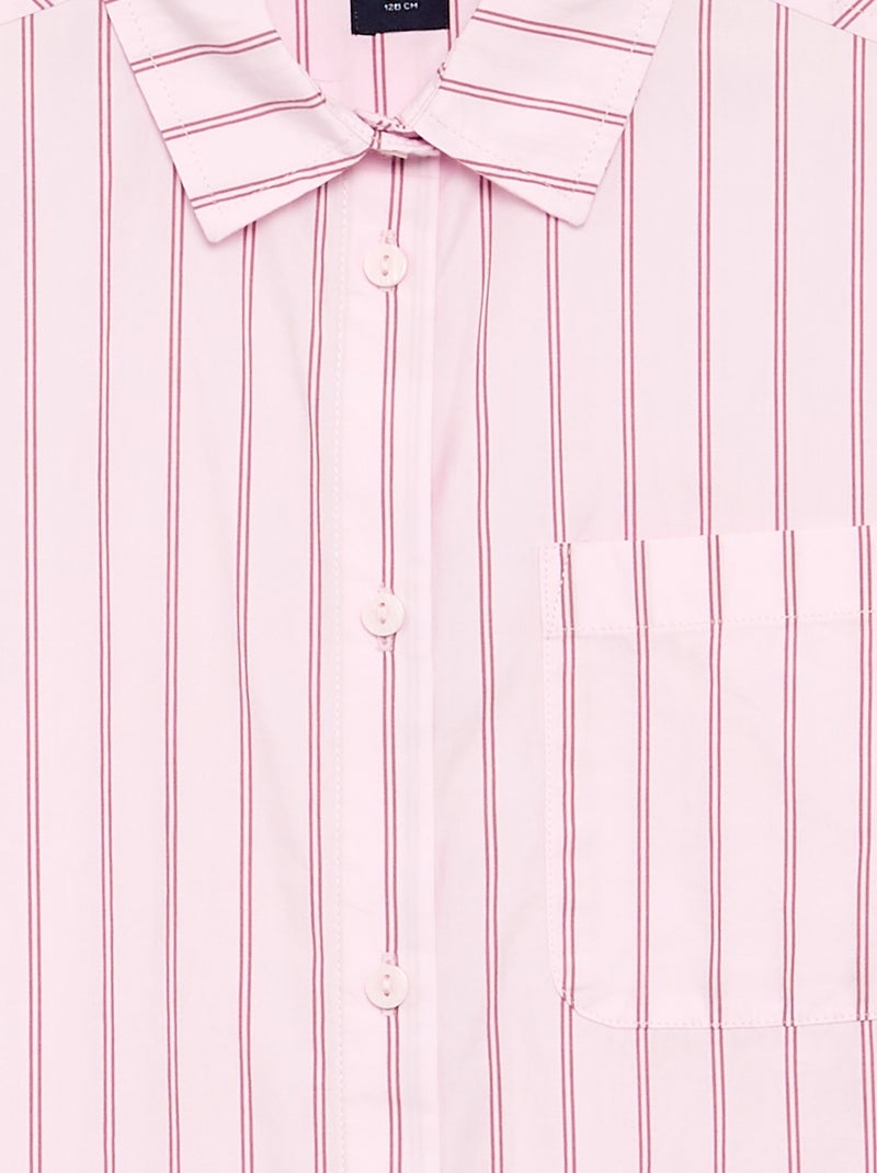 Camicetta a maniche lunghe in cotone Rosa - Kiabi
