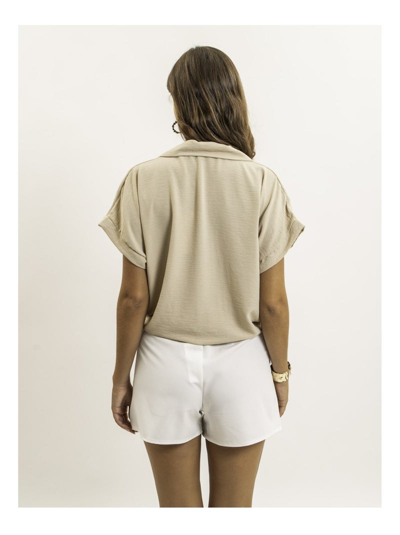 Camicetta annodata ORAGE Beige - Kiabi