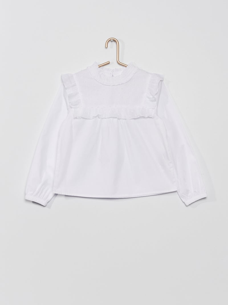 Camicetta bianca fantasia BIANCO - Kiabi