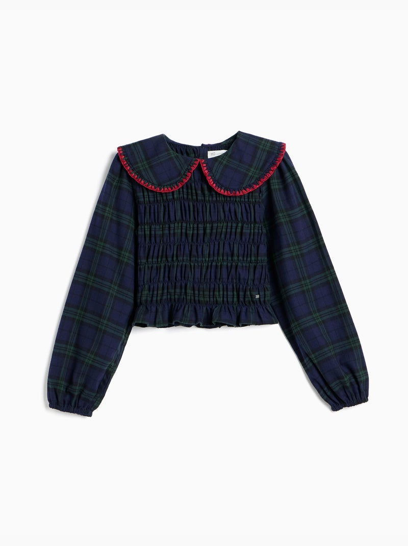 Camicetta con arricciature smock, mo fashion Verde - Kiabi