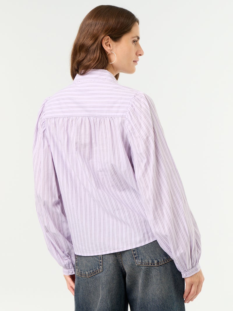 Camicetta con collo abbottonato Viola - Kiabi