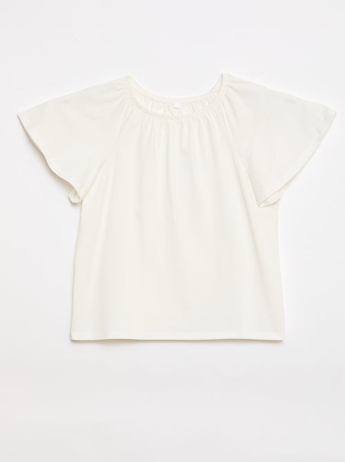 Camicetta con collo e fondo maniche elasticizzati - Collezione facile da indossare - Kiabi