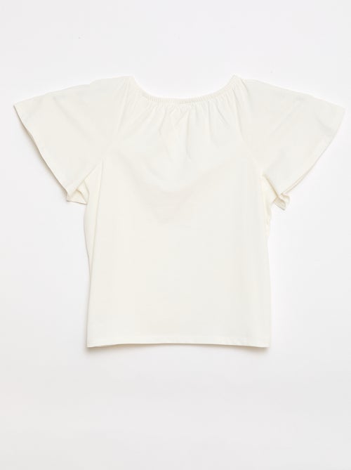 Camicetta con collo e fondo maniche elasticizzati - Collezione facile da indossare - Kiabi