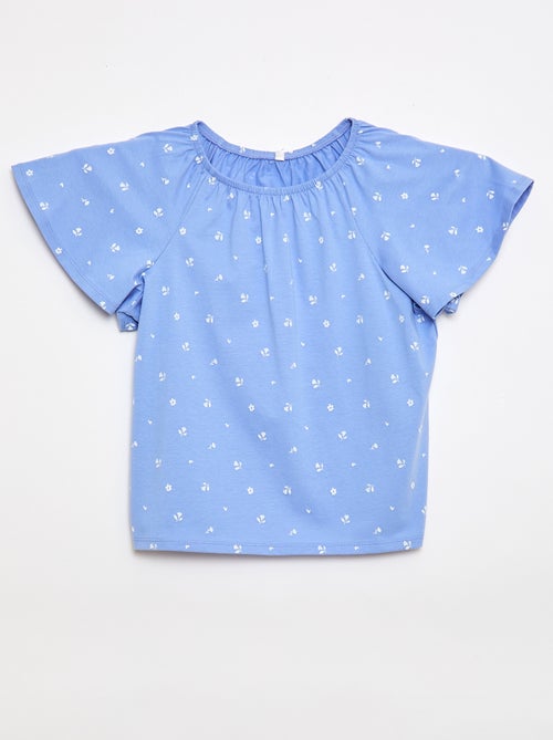 Camicetta con collo e fondo maniche elasticizzati - Collezione facile da indossare - Kiabi